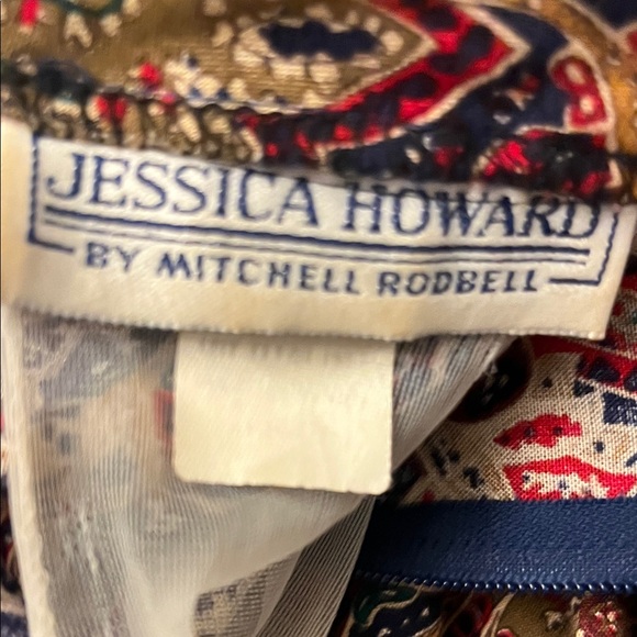 Vintage 80s JESSICA HOWARD Paisley Maxi Midi Dress Size 14 - Picture 2 of 7